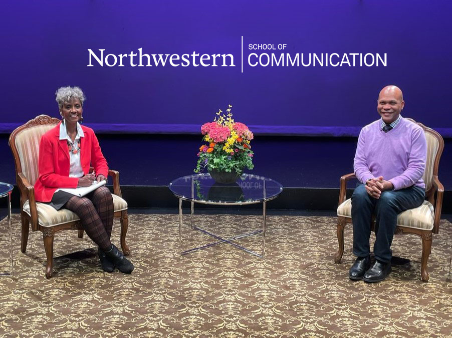 Elevating Black Voices: Dean E. Patrick Johnson in Conversation with Dorothy Tucker include an introduction by MaryAnn Marsh, a Chicago-based real estate broker and entrepreneur and the president of the Northwestern University Black Alumni Association. The event was organized for Black alumni, students, faculty, and staff.